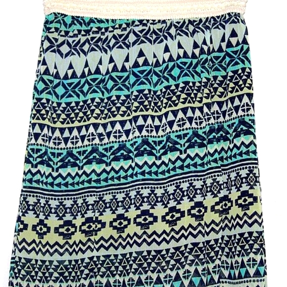 No Boundaries Tribal Diamond Maxi Skirt | Size M (7-9) | Boho, Super Cute!! - Picture 3 of 10